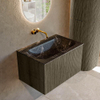 Mondiaz KURVE-DLUX Ensemble meuble de salle de bains - 70x46x40cm - 1 tiroir - vasque solid surface - central - sans trou de robinet - Shadow SW1414623