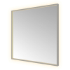 Hotbath &MORE Spiegel - 80x80cm - direct en indirect LED - color changing - spiegelverwarming - met afstandsbediening - PVD - geborsteld gunmetal antraciet SW1246066