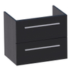 Saniclass Exclusive Line Small onderkast 59x39x50cm 2 lades met softclose MFC Black Wood SW3073 Saniclass Exclusive Line Small onderkast 59x39x50cm 2 lades met softclose MFC Black Wood SW3073