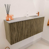 Mondiaz JOYA-DLUX 90cm toiletmeubel - kleur Dusk - Wastafel FAYE positie Rechts 1 kraangat kleur Glace. SW1423173