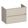 BRAUER Adore meuble sous-lavabo - 80x46x55cm - 2 tiroirs softclose - sans poignée - 1 découpe pour siphon - beige mat SW1198371