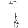 Qisani Flow regendoucheset met thermostaatkraan en handdouche opbouw zwart SW108419 Qisani Flow regendoucheset met thermostaatkraan en handdouche opbouw zwart SW108419