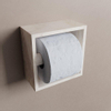 Mondiaz EASY Porte-papier toilette - CUBE 164 - 16x8.6x16cm - solid surface - Ostra SW1026189
