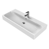 Sanicare Q17 wastafel 101x46.5cm 1 kraangat met overloop rechthoek keramiek wit SW536871 Sanicare Q17 wastafel 101x46.5cm 1 kraangat met overloop rechthoek keramiek wit SW536871