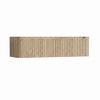 H&R Badmeubelen Juice Wastafelonderkast - 160x45x40cm - afgeronde hoeken - 3D-front - 2 lades - geïntegreerde greep - french oak SW1259444