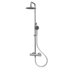 Best Design Ore Set de douche 87.5 à 138cm avec robinet et flexible avec douchette et douche pluie inox SW20684