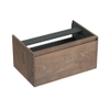Forzalaqua Reno 2.0 wastafelonderkast 80x51x40cm met 1 softclose greeploze lade Massief Eiken Havanna SW492428