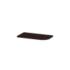 INK Concept R Wastafelblad - 40x22x1.7cm - tbv fonteinonderkast rechts afgerond - MFC - Dark veneer SW1406279