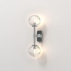 Astro Tacoma Twin Applique/Plafonnier - 230V - IP44 - bulbeux - cannelé - verre transparent - chrome SW1569660