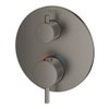 Grohe Atrio Pièce de finition mitigeur douche encastrable thermostatique sans inverseur douche et baignoire Graphite dur brossé SW296659 Grohe Atrio Pièce de finition mitigeur douche encastrable thermostatique sans inverseur douche et baignoire Graphite dur brossé SW296659