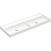 Villeroy & Boch Collaro meubelwastafel dubbel 130x47cm zonder overloop zonder kraangaten ceramic+ wit SW358363 Villeroy & Boch Collaro meubelwastafel dubbel 130x47cm zonder overloop zonder kraangaten ceramic+ wit SW358363