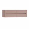 H&R Badmeubelen Juice Wastafelonderkast - 180x45x50cm - rechterhoek afgerond - 4 lades - geïntegreerde greep - strawberry SW1491732