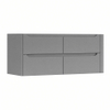 H&R Badmeubelen Juice Wastafelonderkast - 120x45x50cm - rechterhoek afgerond - 4 lades - geïntegreerde greep - stone grey mat SW1570838