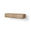 Looox Wooden Rounded – Meuble de salle de bains – 30 × 160 × 46 cm – 2 tiroirs – chêne gris SW1481860