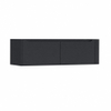 H&R Badmeubelen Juice Meuble sous lavabo - 140x45x40cm - angle droit arrondi - 2 tiroirs - poignée intégrée - Dark blue SW1110302