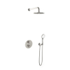Hotbath Buddy IBS - Regendoucheset - 35cm wandarm - 20cm ronde hoofddouche - 3 standen handdouche - ibs1a - geborsteld nikkel (RVS) SW18292