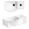 Clou InBe lave-mains - 41x22.5x11cm - trou robinet droite - avec trop-plein - blanc SW892483