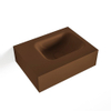 MONDIAZ LEX Opbouwwastafel 40x30x12cm 0 kraangaten wasbak rechts Solid Surface mat SW476569 MONDIAZ LEX Opbouwwastafel 40x30x12cm 0 kraangaten wasbak rechts Solid Surface mat SW476569