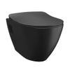 Creavit Design Hangend Toilet - 35.3x50.2cm - RVS Bidetsproeier - mat zwart SW1152749