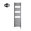 Sanicare HVW Elektrische Radiator - 172x45cm - 920W - wifi - thermostaat - chroom - rechtsonder - gunmetal (antraciet) SW1185615