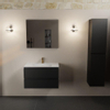 Mondiaz AIVY Ensemble de meuble - 80x45x50cm - 1 trou de robinet - 1 vasque Talc Solid surface - Centre - 2 tiroirs - sans miroir - MDF Urban SW909436