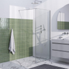 Brauer Season paroi de douche - 90x200cm - verre transparent avec cadre - 8mm - inox brossé SW1039029