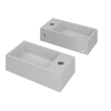 INK Versus lave-mains - 36x18x9cm - polystone - vasque à gauche - trou de robinet à droite - blanc mat SW157959