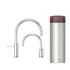 Quooker BE Nordic Round Twintaps mitigeur eau bouillante - bec orientable - réservoir PRO3 - Eau chaude / bouillante - Chrome SW795643