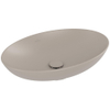 Villeroy & Boch Loop & Friends opzetwastafel - 62x42cm - zonder kraangat - met overloop CeramicPlus - mat almond (beige) SW644129