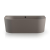 Plieger Kansas Baignoire semi-autoportante - 180x80x60cm - avec arrivée d'eau - avec garniture de vidage et de trop-plein - avec pieds - acrylique - gris ciment SW1027280