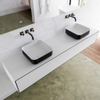 Mondiaz Lagom Meuble salle de bains 190x30.9x45cm Solid Surface Urban 2 tiroirs avec lavabo BINX vasque à poser double sans trous de robinet SW409316