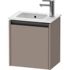 Duravit Ketho 2 meuble lave-mains avec 1 porte 41x29.2x44cm gauche, avec poignée basalte anthracite mat SW772782