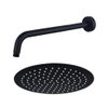 FugaFlow Eccelente Accessoire Douche de tête - 30cm - rond - bras mural 35cm - noir mat SW1468896