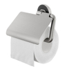 Tiger Cooper Porte-rouleau papier toilette avec rabat Acier inoxydable brossé / Noir SW771735