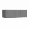 H&R Badmeubelen Juice Wastafelonderkast - 120x45x40cm - linkerhoek afgerond - 3D-front - 2 lades - geïntegreerde greep - stone grey mat SW1260016