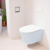 Mondiaz LAVIE hangtoilet – spoelrandloos – 36 x 53 cm – met softclose zitting – Clay (lichtblauw/grijs), zitting Talc (wit) SW1208754
