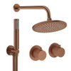 Crosswater MPRO Module ensemble de douche pluie encastré – douche de tête Ø 30 cm – 2 leviers – support fixe – brons geborsteld SW1472369