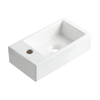 Wiesbaden Rhea M lavabo mural gauche 40 x 22 x 11 cm céramique brillant blanc SW1159442