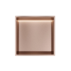 Hotbath &MORE Boîte encastrée ou niche encastrée 30x30x10cm avec LED IP44 Cuivre brossé PVD SW1246574