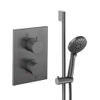 Crosswater MPRO Regendoucheset inbouw - 2 hendels - handdouche - glijstang - slate gunmetal (antraciet) SW1472524