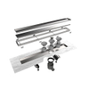 Easy Drain Multi TAF caniveau simple plaque 200cm avec grille design Zero inox 2301834