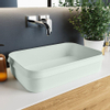 Mondiaz Arvo waskom 55x38x13cm rechthoek opbouw Solid Surface Greey/Greey SW643561 Mondiaz Arvo waskom 55x38x13cm rechthoek opbouw Solid Surface Greey/Greey SW643561