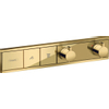 Hansgrohe Rainselect Afbouwdeel - voor inbouw douchekraan - thermostatisch - voor 2 functies - 45.6x90cm - thermostaat - gepolijst goud SW385580