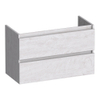 BRAUER Joy meuble sous-lavabo peu profond - 80x39x50cm - 2 tiroirs à fermeture douce - sans poignées - 1 découpe pour siphon - Forest Seashell SW1201237
