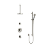 Hotbath Cobber IBS20 Regendoucheset - inbouw - 30cm plafondarm - 20cm ronde hoofddouche - 3 standen handdouche - glijstang - geborsteld nikkel (RVS) SW440666