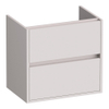 BRAUER Adore meuble sous-lavabo peu profond - 60x39x55cm - 2 tiroirs à fermeture douce - sans poignées - 1 découpe pour siphon - sable mat SW1198411