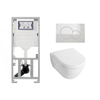 Villeroy & Boch Subway 2.0 Compact met softclose zitting toiletset met geberit inbouwreservoir en sigma 01 drukplaat wit sw6241