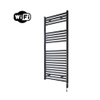 Sanicare HVW Elektrische Radiator - 111.8x45cm - 596W - wifi - thermostaat - zwart - rechtsonder - mat zwart SW1185586