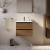 Brauer Core Series badkamermeubelset - 60x45x52cm - wastafel Frost - forest cacao SW1601163