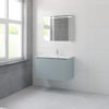 Bruynzeel Matera badmeubelset 56.5x90x50cm 1 kraangat 1 wasbak 2 lades met spiegel met softclose composite fjord groen SW384436 Bruynzeel Matera badmeubelset 56.5x90x50cm 1 kraangat 1 wasbak 2 lades met spiegel met softclose composite fjord groen SW384436